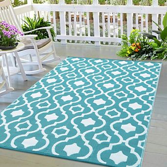 Reversible Plastic Straw Outdoor Rug Waterproof, Lightweight Camping Mat for Patio, RV, Picnic