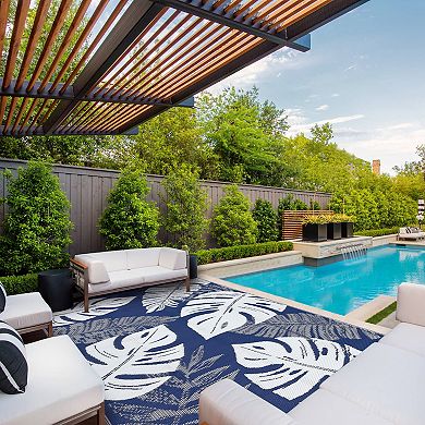 Rectangular Beach Front Porches Patio Picnic RV Camping Garage Wide Leaves Modern Area Rug