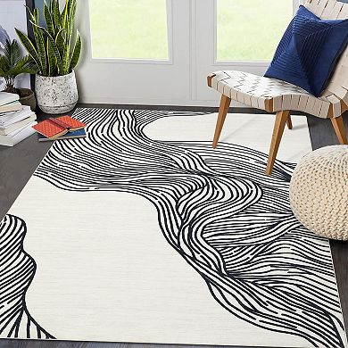 Polyester Cashmere Imitation Rectangular Hallway Bathroom Entryway Kitchen Office Washable Area Rug