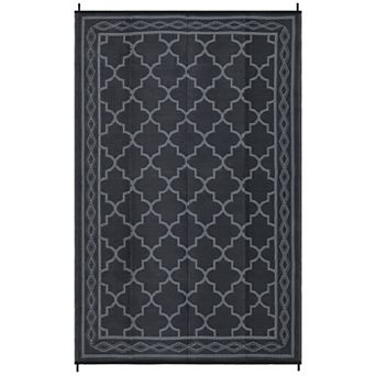 Rectangular Beach Front Porches Patio Picnic RV Camping Garage Rhomb Border Modern Moroccan Area Rug