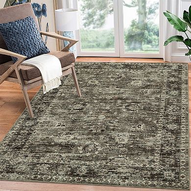 Polyester Imitation Cashmere Rectangular Hallway Bathroom Entryway Kitchen Office Washable Area Rug