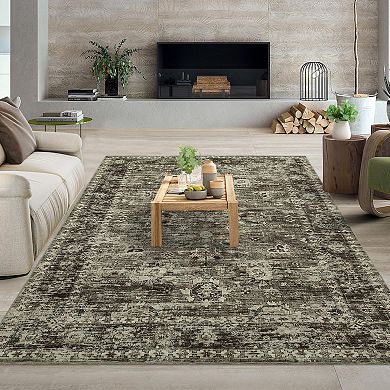 Polyester Imitation Cashmere Rectangular Hallway Bathroom Entryway Kitchen Office Washable Area Rug