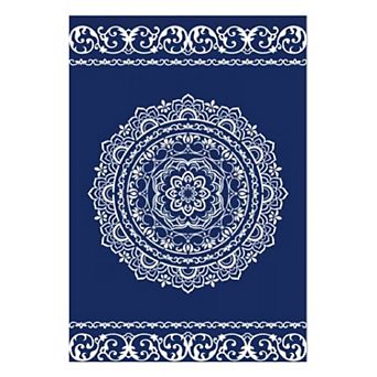 Waterproof Durable Indoor Outdoor RV Mat, Reversible Plastic Straw Patio Rug