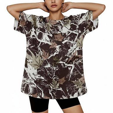 Women's Oversized Y2K Street T-Shirt Casual Crew Neck Short Sleeve Tee