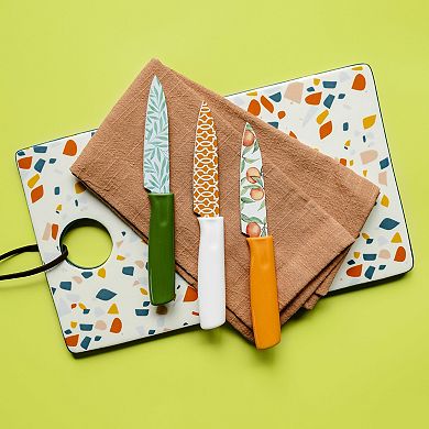 Dura Living Artistic Edge 3-Piece Printed Paring Set - Fruit Collection
