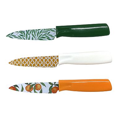 Dura Living Artistic Edge 3-Piece Printed Paring Set - Fruit Collection