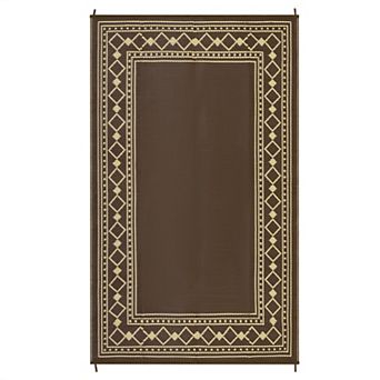 Plastic Rectangular Beach Front Porches Patio Picnic RV Camping Garage Rhombus Geometric Area Rug