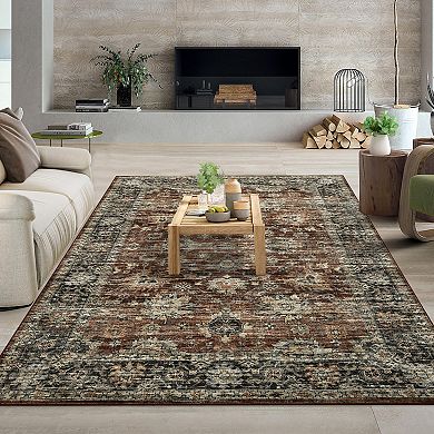 Polyester Imitation Cashmere Rectangular Hallway Bathroom Entryway Kitchen Office Washable Area Rug