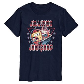 Men's SpongeBob SquarePants Jellyfish Jam Band Distressed Graphic Tee