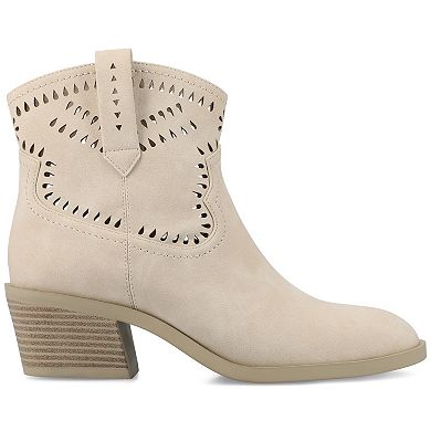 Journee Cheyenne Women's Stacked Heel Ankle Boots