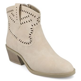 Journee Cheyenne Women's Stacked Heel Ankle Boots