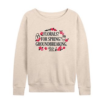 Women's The Devil Wears Prada Floral Graphic French Terry Long Sleeve Tee