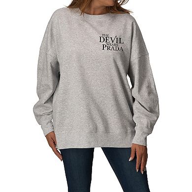 Women's The Devil Wears Prada Icon Grid Oversized Fleece Crew Sweatshirt