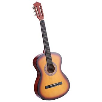 Beginner Classical Guitar for Young Musicians with Nylon String, Shoulder Strap, and Carry Bag