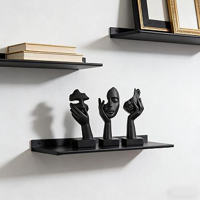 Abstract Thinker Statues: Decorate Home, Office, or Shelf - Set of 3 (5.98" - 6.57" H, 2.1" W)