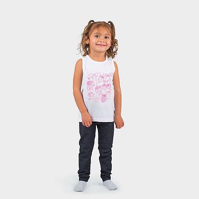 Coquette Strawberries Outlined - Toddler Graphic Tank