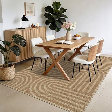 Abstract Area Rug Non Slip Foldable Ultra Thin Pet Friendly Vacuum Clean Floor Cover for Bedroom