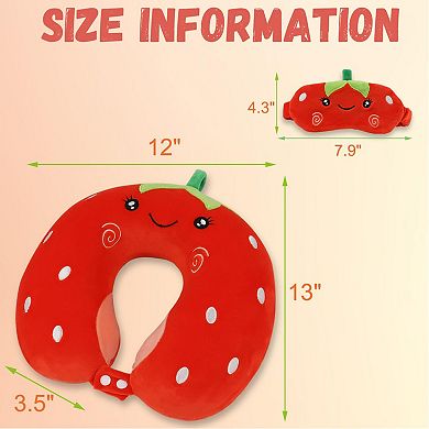 Neck Pillow Eye Mask Memory Foam Travel Headrest