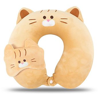 Neck Pillow Eye Mask Memory Foam Travel Headrest