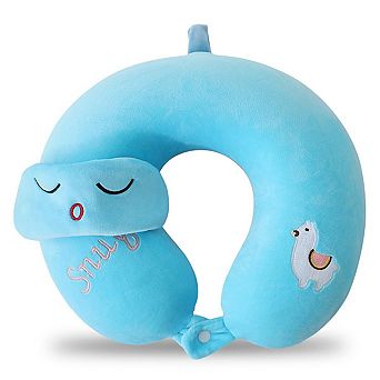 Neck Pillow Eye Mask Memory Foam Travel Headrest