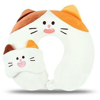 Neck Pillow Eye Mask Memory Foam Travel Headrest