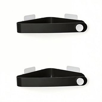 Shower Corner 90° Adhesive Shelves Bathroom Storage 2 Pack