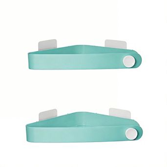 Shower Corner 90° Adhesive Shelves Bathroom Storage 2 Pack