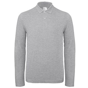 B&C Collection Mens Long Sleeve Polo Shirt