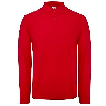 B&C Collection Mens Long Sleeve Polo Shirt