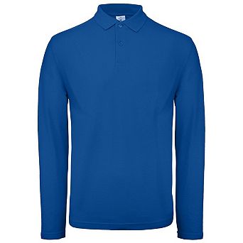 B&C Collection Mens Long Sleeve Polo Shirt