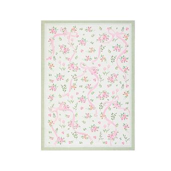 Vintage Floral Area Rug Non Slip Foldable Low Pile Ultra Thin Pet Friendly Floor Cover for Bedroom