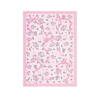 Vintage Floral Area Rug Non Slip Foldable Low Pile Ultra Thin Pet Friendly Floor Cover for Bedroom