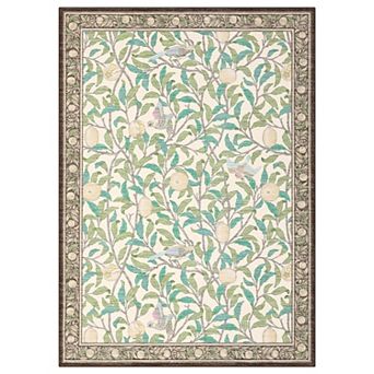 Pastoral Area Rug Non Slip Foldable Vacuum Clean Non Shedding Floor Cover for Living Room Playroom