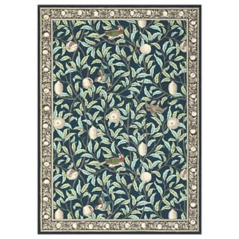 Pastoral Area Rug Non Slip Foldable Vacuum Clean Non Shedding Floor Cover for Living Room Playroom