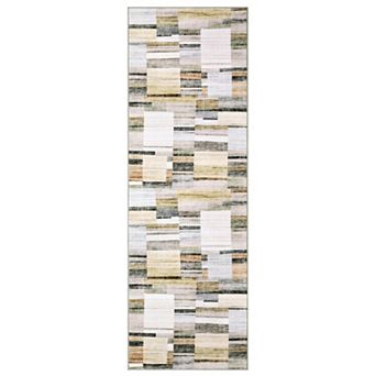Contemporary Washable Area Rug Non Slip Stain Resistant Vacuum Clean Ultra Thin Carpet for Bedroom