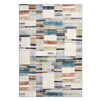 Contemporary Washable Area Rug Non Slip Stain Resistant Vacuum Clean Ultra Thin Carpet for Bedroom