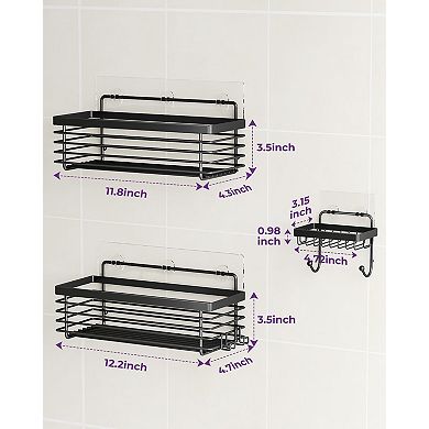 Shower Caddy Adhesive Bathroom Organizer 3 Pack