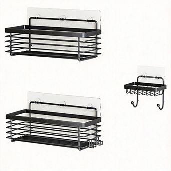 Shower Caddy Adhesive Bathroom Organizer 3 Pack