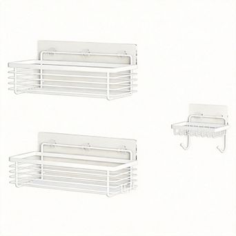 Shower Caddy Adhesive Bathroom Organizer 3 Pack