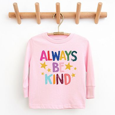 Always Be Kind Stars - Youth Long Sleeve Graphic T-Shirt