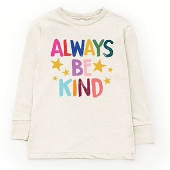 Always Be Kind Stars - Youth Long Sleeve Graphic T-Shirt