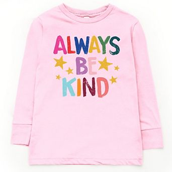 Always Be Kind Stars - Youth Long Sleeve Graphic T-Shirt