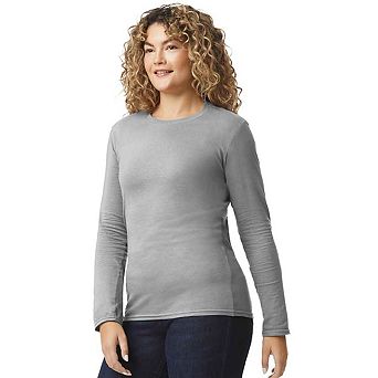 Gildan Unisex Adult Softstyle Plain Long-Sleeved T-Shirt