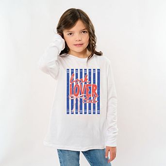 Book Lover Club Stripes - Youth Long Sleeve Graphic T-Shirt