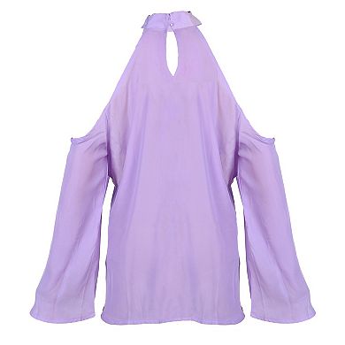 Women’s Off-Shoulder V-Neck Blouse