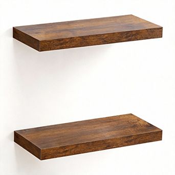 23.6" 2 pc Floating Wall Shelves Picture Frame Display Living Room Kitchen