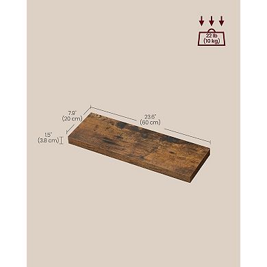 23.6" 2pcs Floating Wall Shelves Picture Frame Display Living Room Kitchen