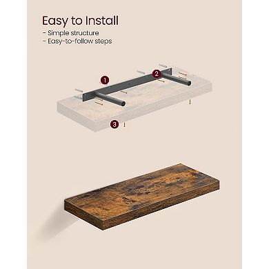 23.6" 2pcs Floating Wall Shelves Picture Frame Display Living Room Kitchen