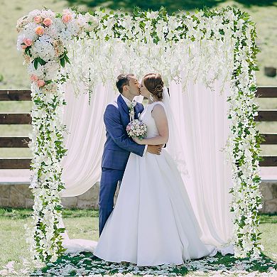 6pcs Wisteria Garland Artificial Silk Hanging Vines Flowers for Wedding Arch Garden