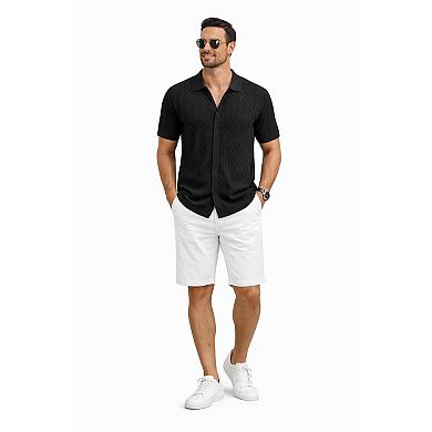 Men Breathable Knit Beach Shirt